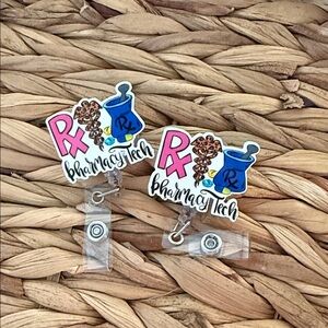 Pharmacy Tech Badge Reel Earrings